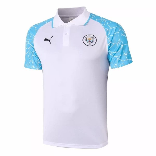 Polo Manchester City 2020 2021 Blanco Azul